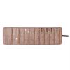 Roll-Up Style Jewelry Organizer Multi-pocket Zipper Anti-lost Jewelry Storage Pouch Flannel Foldable Storage Bag