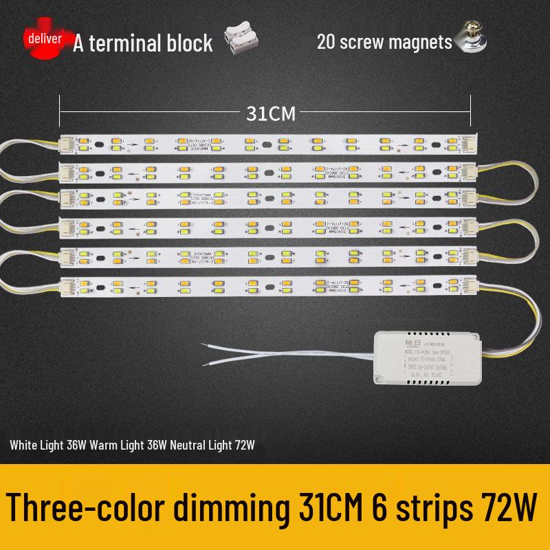 Dimmable LED Ceiling Light Panel: Dual/Triple Color Light Board & Bar
