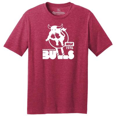 Birmingham Bulls 1976 WHA Hockey Classic Cut TRI-BLEND Tee Shirt