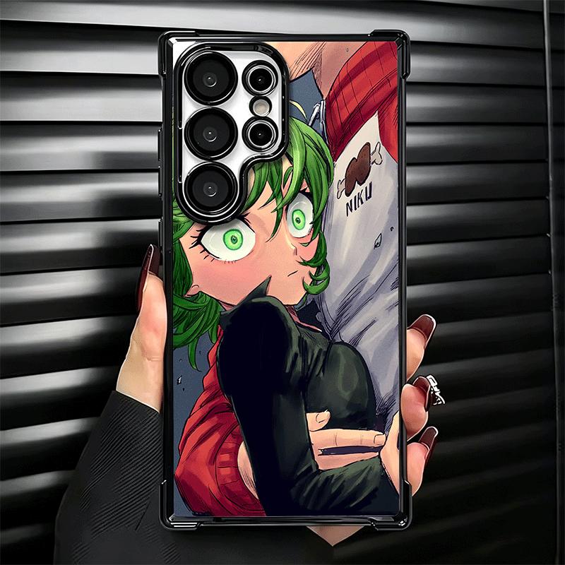 One P-Punch-Mans Tatsumaki Soft Phone Case For Samsung Galaxy S26 Ultra S25 Edge S24 FE S23 Plus S22 S21 + S20 Plating Anti-Fall