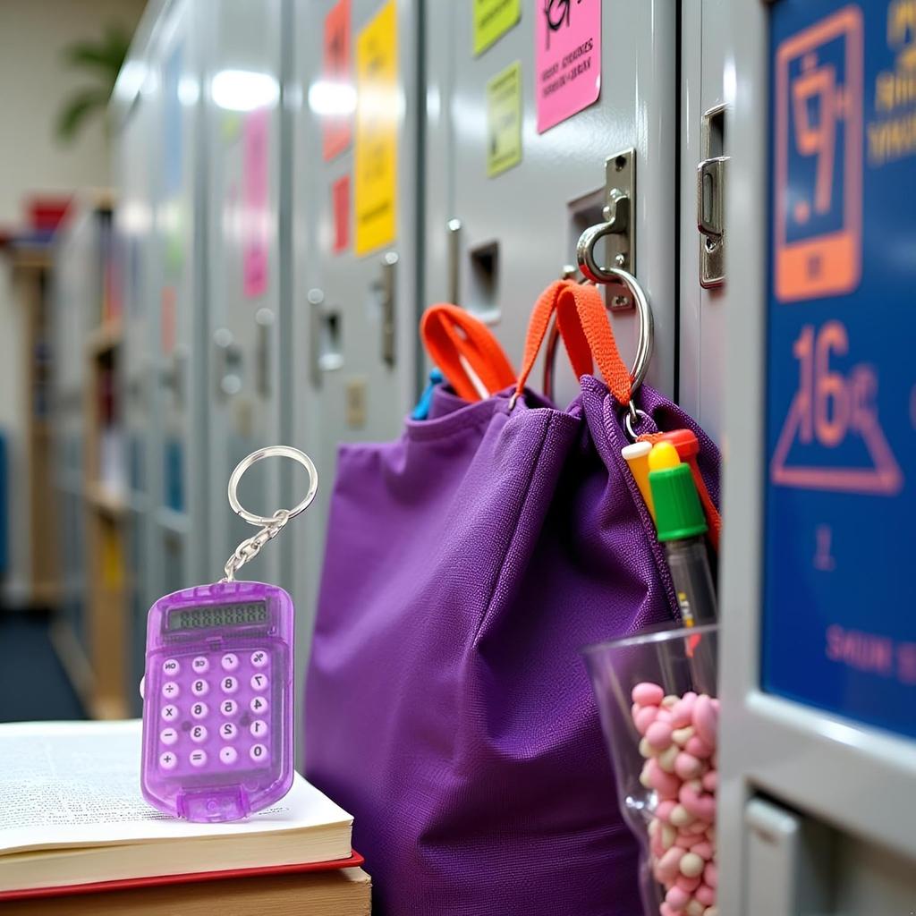 Purple 8Digits Pocket Mini Electronic Calculator Keychain Key Ring for Home School Office Supply,Calculators