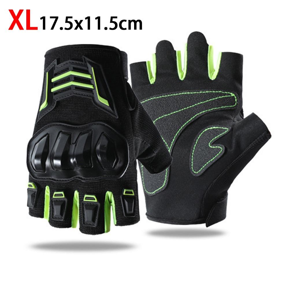 1 Pair Half Finger Motorcycle Gloves Anti-slip Anti-fall Cycling Gloves Adjustable Breathable Driving Gloves for Men and Women