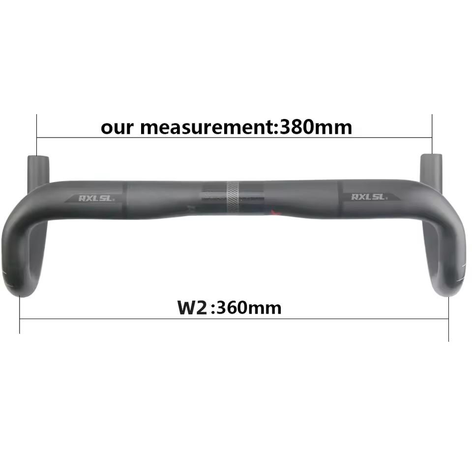RXL SL Carbon Road Handlebar Racing Bike Handlebars 31.8*380/400/420/440mm Carbon Drop Bars for Bicycle Handle Bar Accessories Red X 380mm