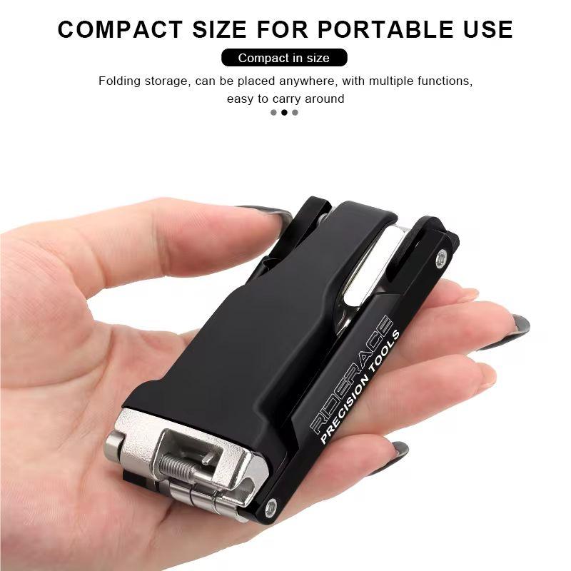 RIDERACE Bike Repair Tool 20 In 1 Portable Chain Splitter Cutter Hex Spoke Wrench Screwdriver Multitool For Bicycle Multi Tools