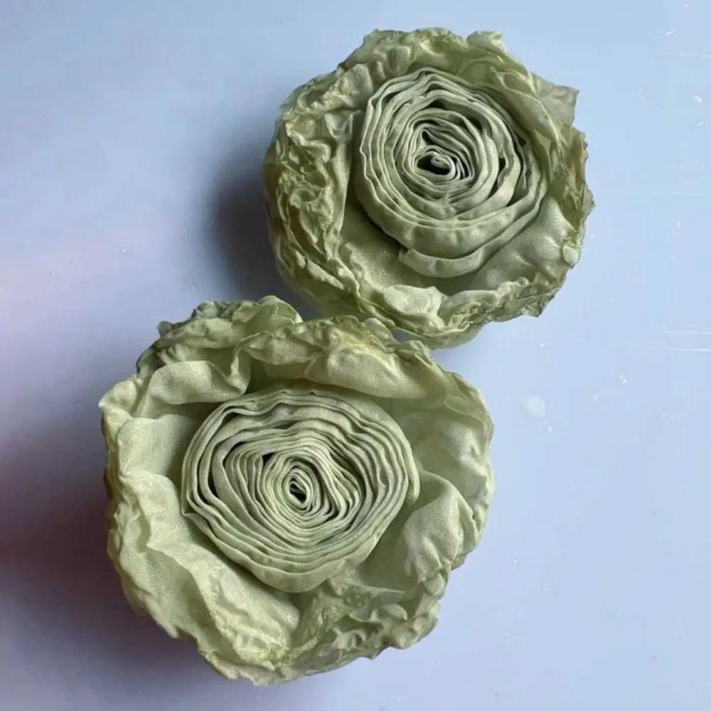 14cm 3D Organza Flowers DIY Silk Flower Lace Patches Applique Wedding Dress Accessories Gradient Lace Trim Sewing Accessories