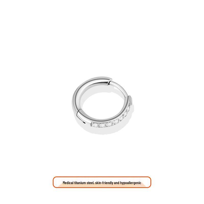 Titanium Steel Hoop Earrings for Women and Men - Plain Ear Hoops, Cartilage Studs, and Clips