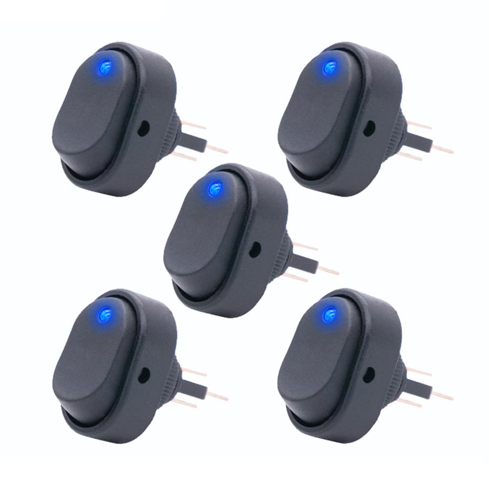 10Pcs Car Boat Rocker Switch 3PIN Contact ASW-20D 30A 12V Switch With LED Light Suitable For Cars And Ships
