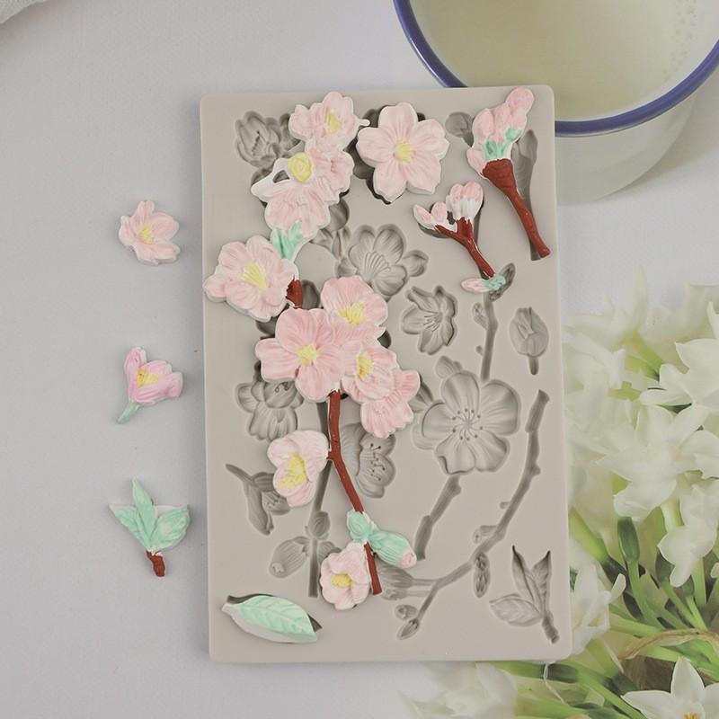 1pc Silicone Plum Embossing Mold – Multi-Use for Cake Baking, DIY Chocolate Dripping & Handmade Clay Decor