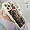 JT136 Christmas cat drinking for iPhone 17 16 15 14 Pro Max Samsung S26 S25 Ultra A17 A16 A07 A56 Xiaomi 15T Redmi 15c 14c 13C Note 14 Soft TPU Case