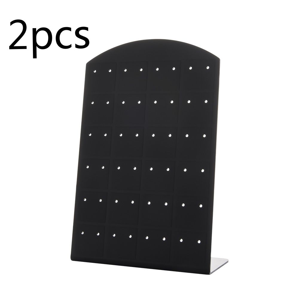 2pcs Fashion Portable Earrings Ear Studs Holder Plastic Jewelry Display Holders Earring Showcase Organizer Stand Storage Rack
