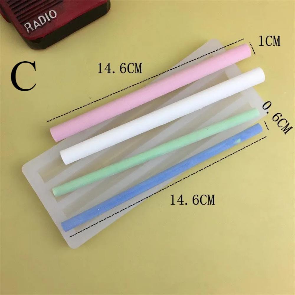 

1PC Sealing Wax Stick Silicone Mold Half Round Long Strip Lacquer Wax Stick DIY Creative Cake Decoration Candle Making Silicone Mold C