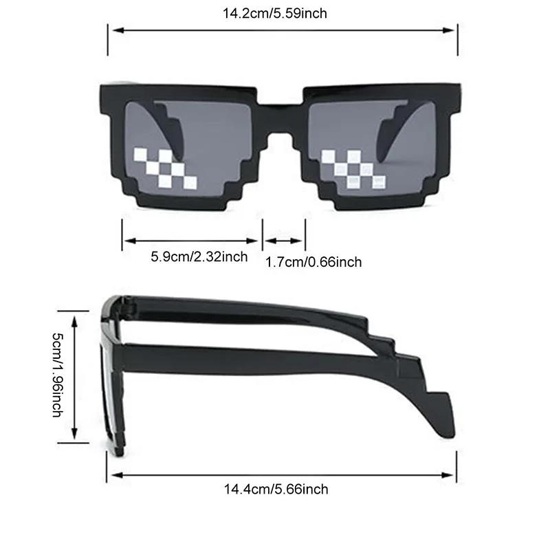 1pc-Funny  Pixel Funny Original Intage Pixel Black Mosaic Sunglasses Cool Funny Glasses