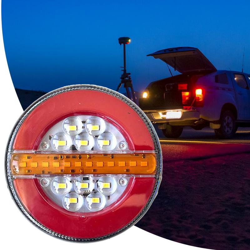 Trailer Brake Lights 4 Inch Truck Brake Lights Round Stop Turn Lamp Signal Warning Lighting Safety Accessories For Car Van Truck