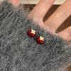 Female Autumn and Winter Light Luxury Niche Persimmon Ruyi Earrings