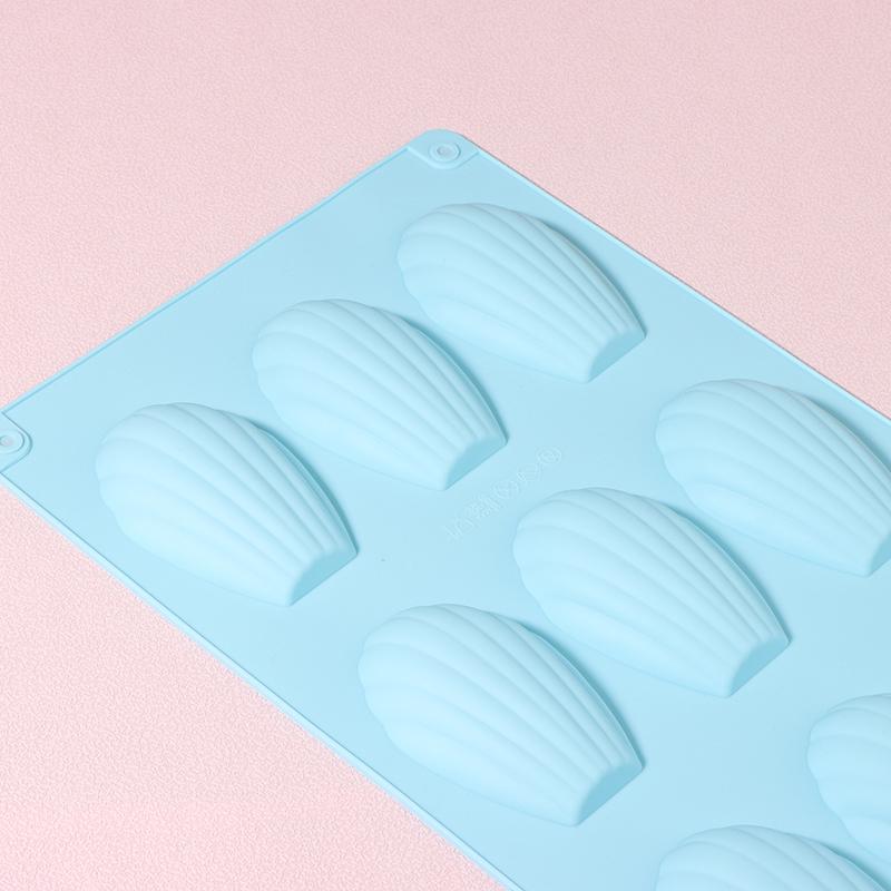 Moule à Gâteau Madeleine en Silicone 9 Cavités Coquille Biscuit Gâteau Savon Fait Main Plateau Moule en Silicone Anti-adhésif