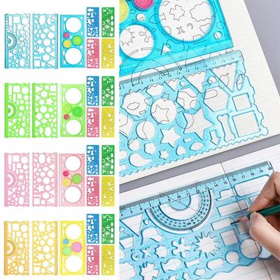 Oval Geometric Template Painting Drawing Template Ruler Geometric Drawing Learning Measuring Tool