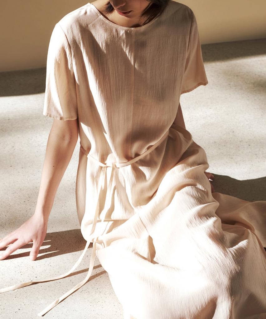Aesmoeo Marine Loose Long Dress (Peach)