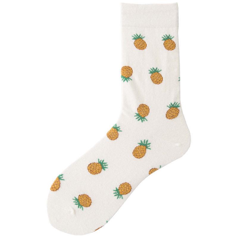 Creative High Quality Fashion Harajuku Kawaii Happy Socks Women milk Food painting Strawberry Animal Print Funny Socks Cute Sock