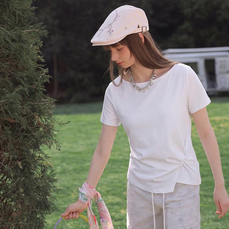 TonLion Women's Pleated Short Sleeve T-Shirt