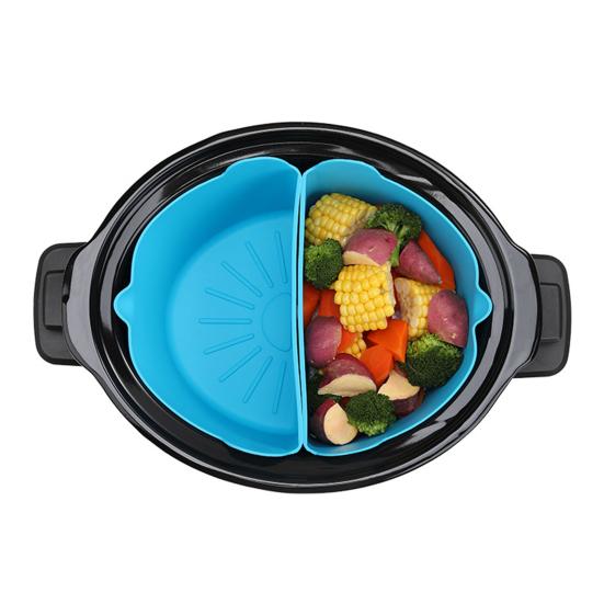 1 Set 6/7/8QT Slow Cooker Liner Reusable Leakproof Dishwasher Safe Slow Cooker Divider Cooking Silicone Liner Kitchen Gadgets