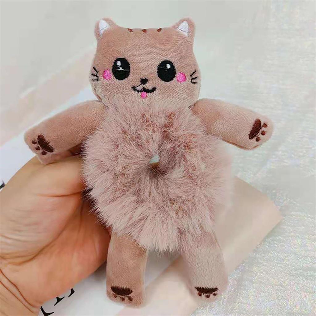 Clothing Women Fashion Plush Hair Tie Cute 3D Animal Tie Hair Head Rope Ponytail Holster