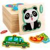 3D Cartoon Wooden Puzzle Toys for Early Education