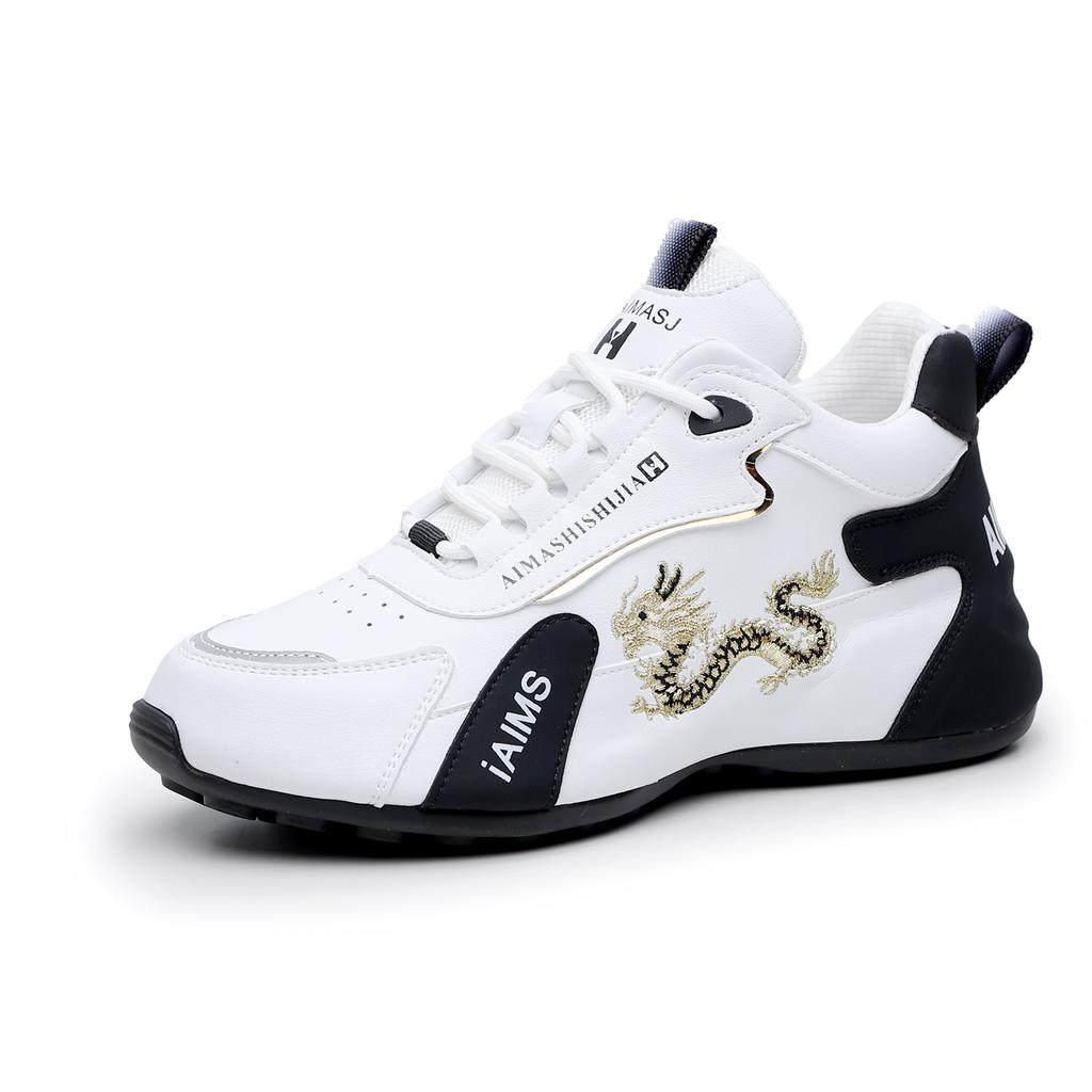 Spring and Autumn Women's Shoes Waterproof Leather Surface Breathable Mesh Surface Embroidered Versatile Women's Shoes