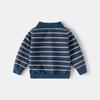 College Style Children's Sweater Spring New Fashion Striped Baby Loose Sweater Boys Apring Clothes