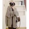 Autumn and Winter Loose Knitted Cardigan Women's Sweater Coat Fashion Elegant Simple Medium and Long Thickened Outer Jackets Casual Pockets Clothing
