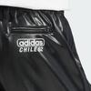 Adidas Calças de couro originais Loose Fit Solid Color Straight Leg Calças masculinas pretas IL6168