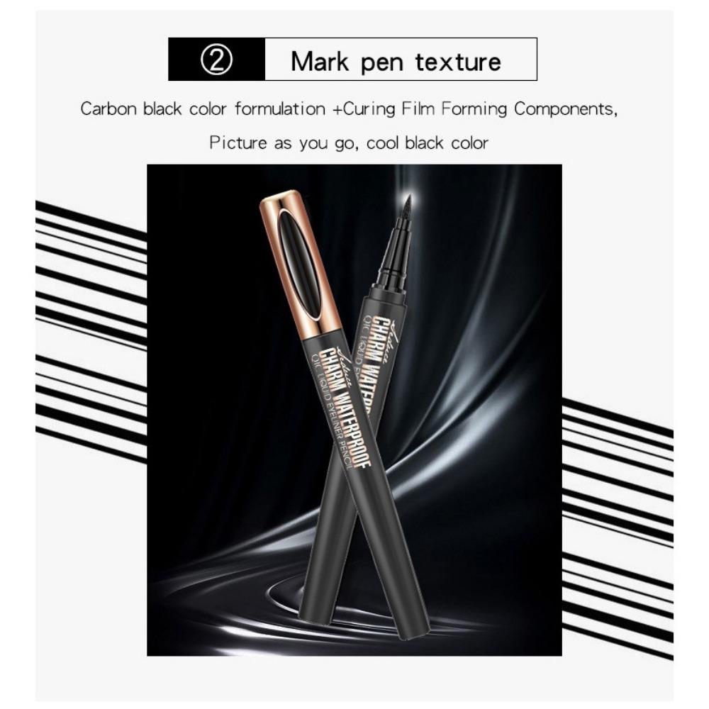 QIC Membrane Eyeliner, Waterproof Makeup, Not Smudge, Makeup, Makeup, Sponge Head Eyeliner, Makeup Pen Makeup