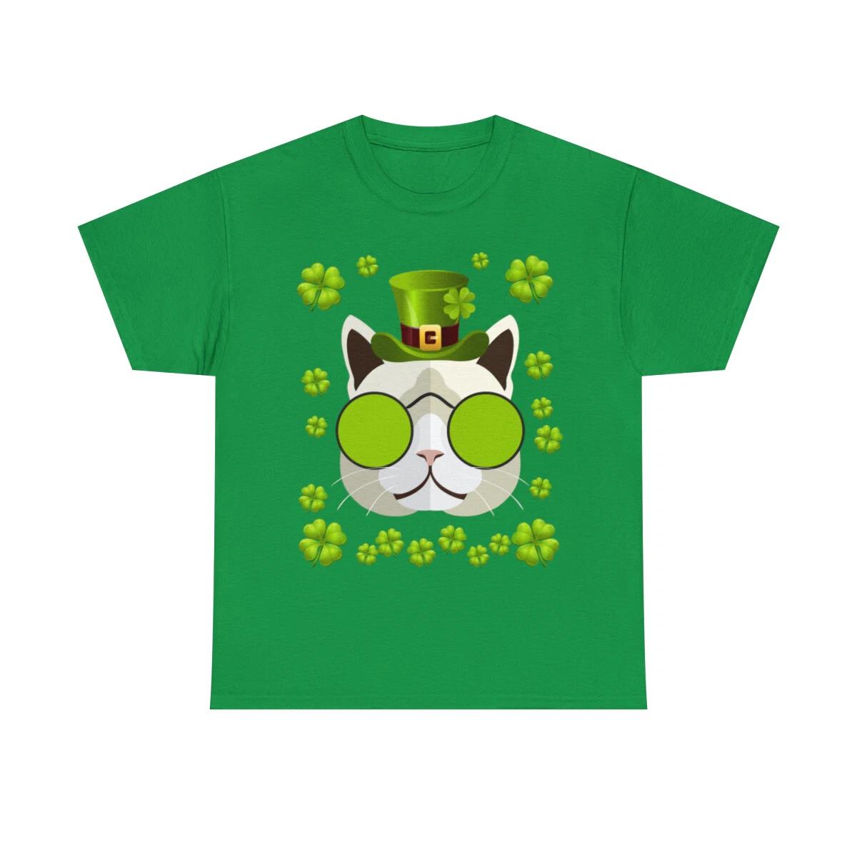 Irish Leprechaun Cat Unisex Cotton T-Shirt XL