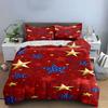 Golden and Blue Stars Pattern Bedding Duvet Cover Set Duvet Cover Pillowcases  (1*Duvet Cover 2*Pillowcases, Without Duvet Insert)