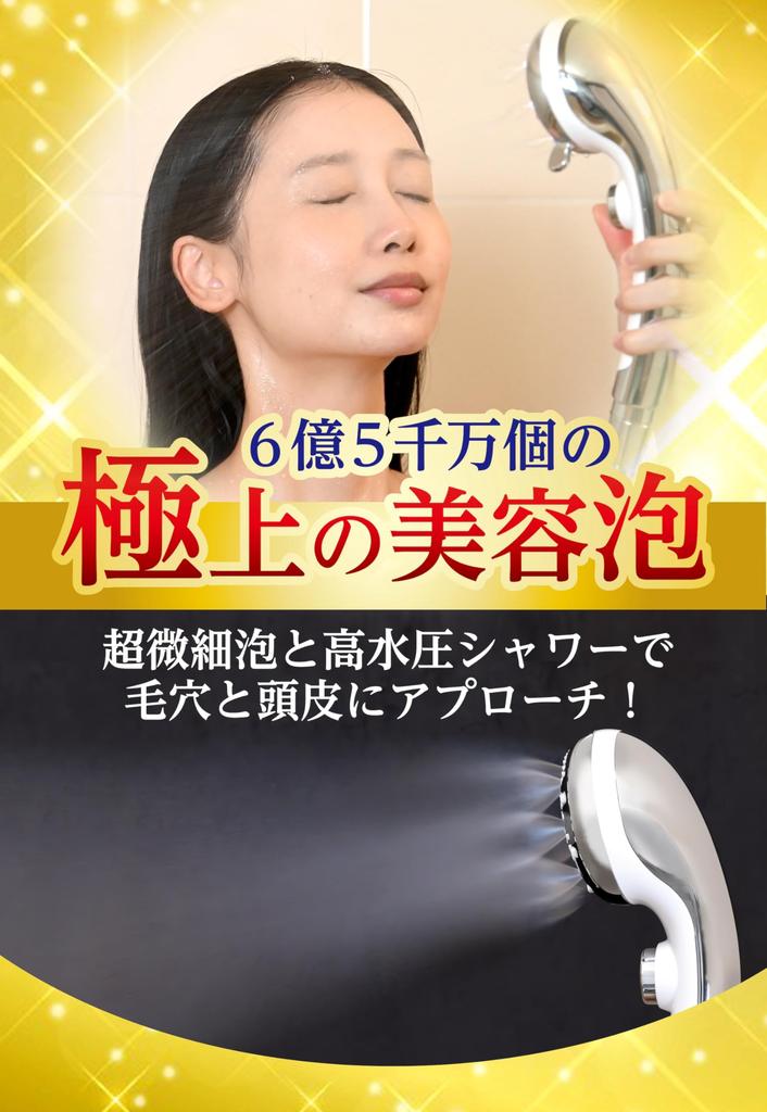 Experience a head spa at home with this head spa shower head featuring 6 water flow levels and point massage 6 and handheld water stop function for