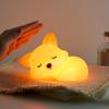 USB Charging LED Night Light Creative Cartoon Silicone Bedside Lamp with Warm White Atmosphere for Living Room Bedroom