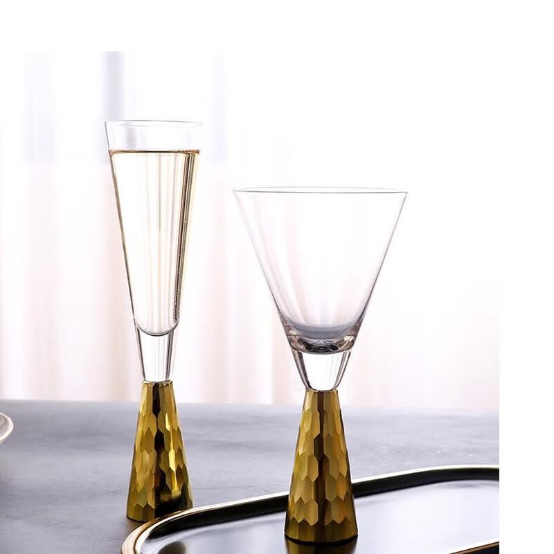 Złota Podstawa Koktajl i Kieliszek do Wina