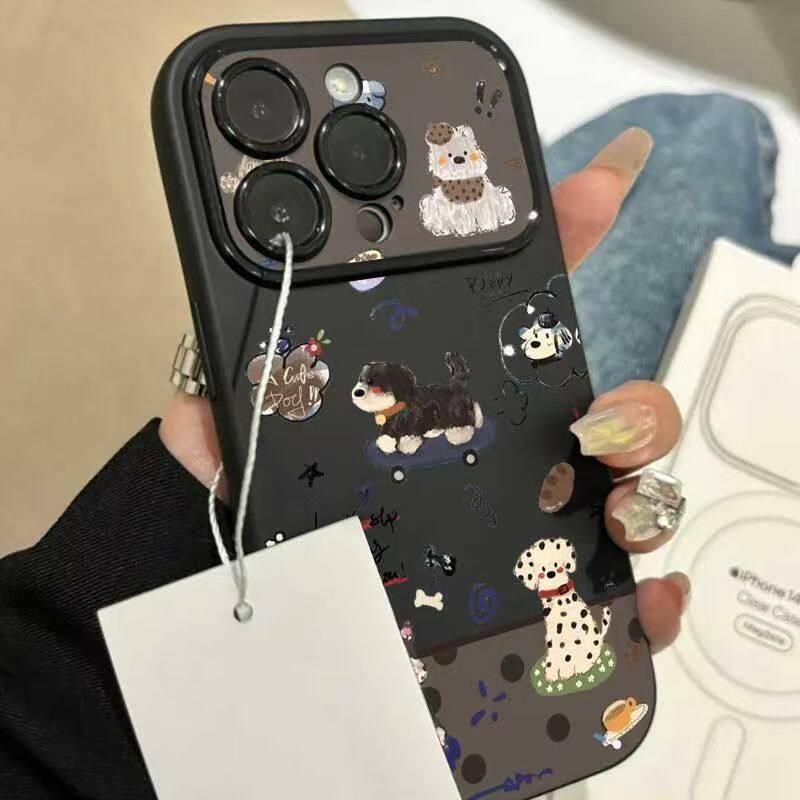 Skateboard Puppy for iPhone Apple 17PRO Mobile Phone Case 16 Large Windows 15 Matte 14 Anti-drop 12/11X