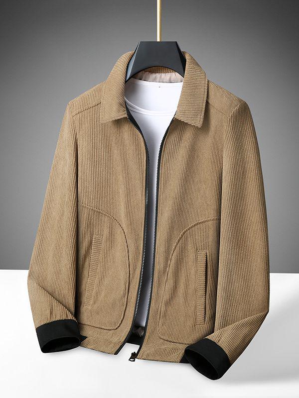 Herren Plus Size Corduroy Reversweste - Frühling/Herbst Stil