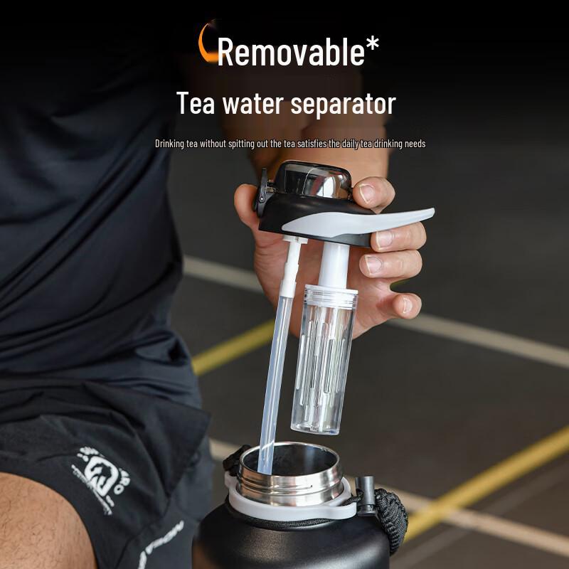 nRMEi 1.5L Men s Insulated Sports Bottle with Tea Infuser