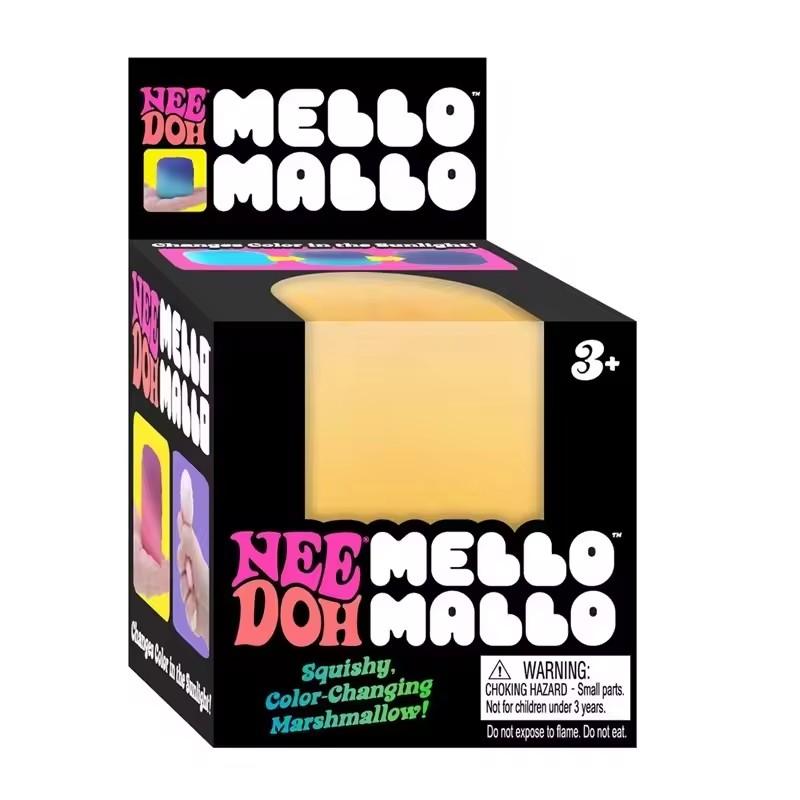 Schylling NeeDoh Mello Mallo Soft Squishy Toy UV Sunlight Color Changing Non-toxic Hand Squeeze Stress Relief Sensory Fidget Toy