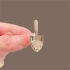 Rinhoo Cute Small Shovel Shaped Brooches For Women Creative Gold Color Rhinestone Shovel Lapel Pins Metal Button Badge Jewelry