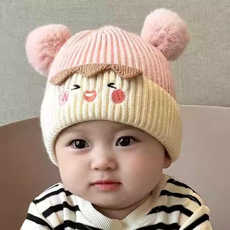 2025 Autumn/Winter Unisex Korean Knit Wool Hat for Kids and Babies - Warm, Trendy Pullover Design