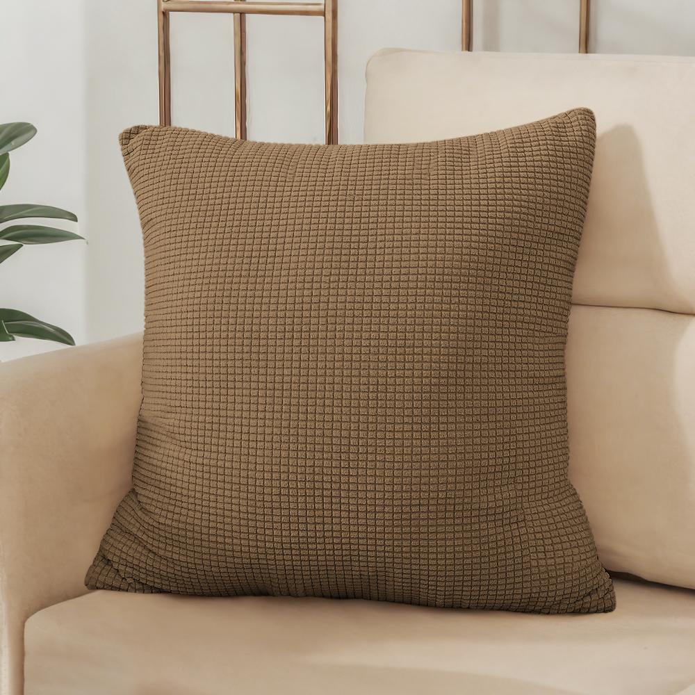 40x40 45x45 50x50 Housse de coussin Jacquard Couleur Unie pour Canapé Bureau Coussin lombaire Housse de coussin Décoration de Maison