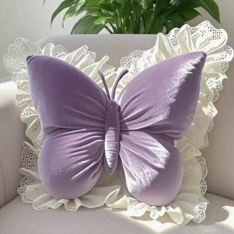 Stylish Plush Throw Cushion Soft Cushion For Sofa Car Bedroom Balcony Living Room Daily Use Decorative Cushion фиолетовый