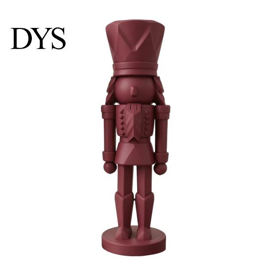 New Year Interior Soft Furnishings 3D Printed Nutcracker Soldier Statue, Geometric Minimalist Figurine for Desk Luxury Home Tabletop Piece Shelf, DIY