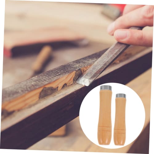 HOMSFOU 10 Pieces Wooden File Handles, Portable File Handles, Ergonomic File Handles, Durable File Grip, Crafts, Replacement File Handles, Multi-Purpo