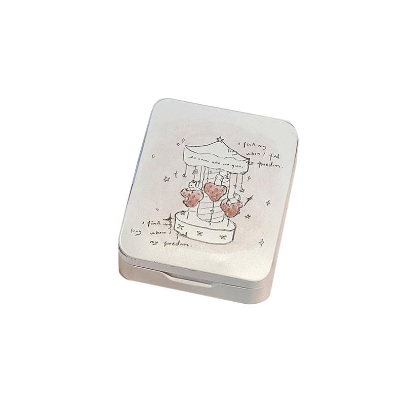 

Kawaii Cartoon Bunny Storgae Box Empty Kpop Pocards Настольный органайзер Портативный чехол для канцелярских принадлежностей с заколкой для волос