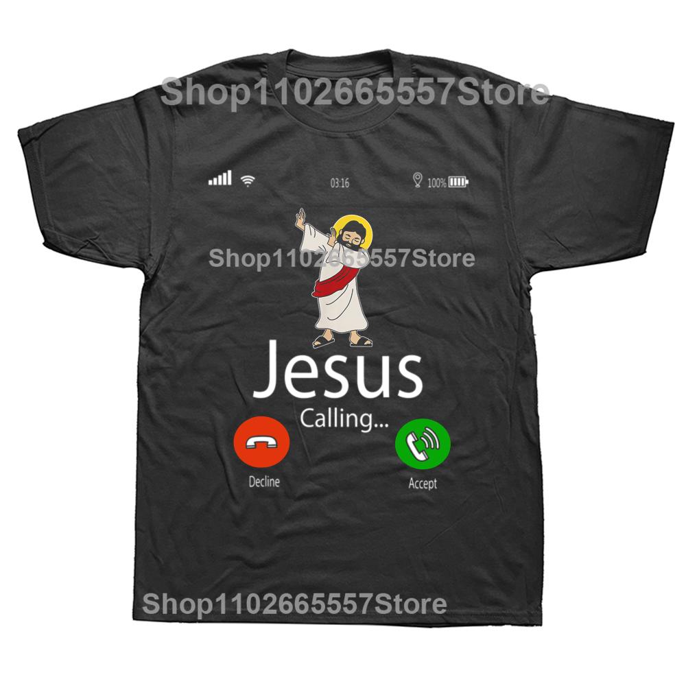

Jesus Is Calling TShirt for Unisex Christian Women Tee Gift Funny Christ God Phone New Arrivals Fashion Prayer T Shirt Summer Tees 4XL