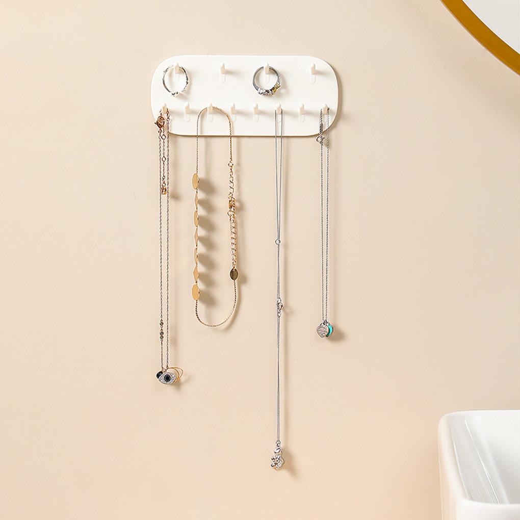 Hanging Jewelry Storage Rack Hooks Keys Mount Chains Wall Organizer Bedroom Kitchen Living Room Cabinet Bathroom Closet