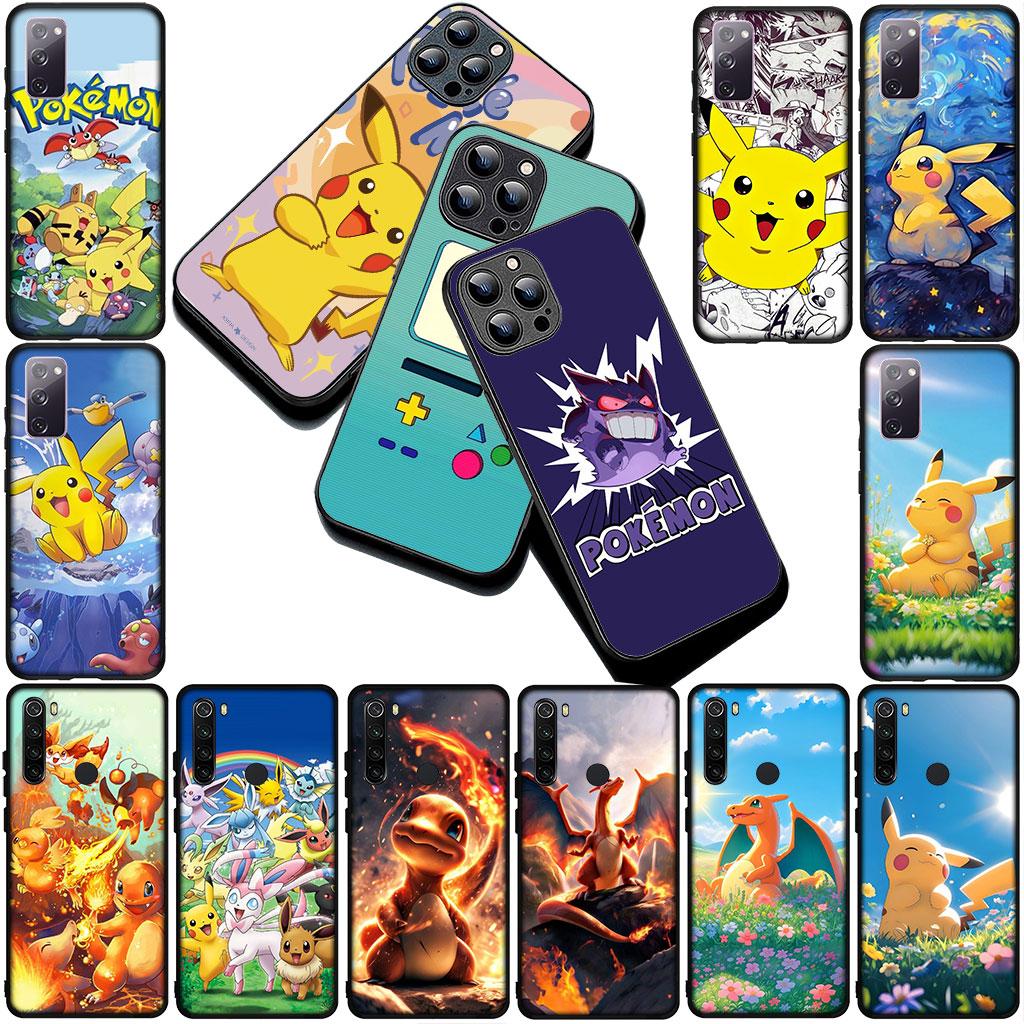Phone Cover for Samsung Galaxy S25 S24 S23 FE Ultra Plus S7 Edge S25+ S23+ A56 5G Soft Case Charmander P-Pokemons P-Pikachus GO